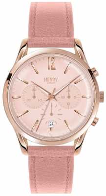 Henry London Womans Pink Dial Rose Gold Plated Case Pink Leather Strap HL39-CS-0158 Henry London Womans Pink Dial Rose Gold Plated Case Pink Leather Strap HL39-CS-0158