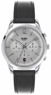 Henry London Womans Grey Chronograph Dial Grey Leather Strap HL39-CS-0077 Henry London Womans Grey Chronograph Dial Grey Leather Strap HL39-CS-0077