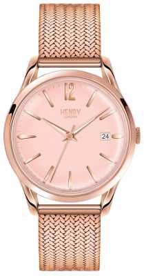 Henry London Womans Rose Gold Dial Rose Gold Plated Mesh Strap HL39-M-0166 Henry London Womans Rose Gold Dial Rose Gold Plated Mesh Strap HL39-M-0166