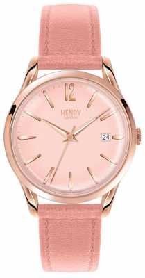 Henry London Womans Rose Gold Dial Pink Leather Strap HL39-S-0156 Henry London Womans Rose Gold Dial Pink Leather Strap HL39-S-0156