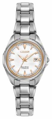 Citizen Womens Titanium Bracelet White Dial EW2410-54A Citizen Womens Titanium Bracelet White Dial EW2410-54A