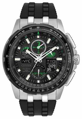 Citizen Mens Skyhawk A.T Radio Controlled Black Rubber Strap JY8051-08E Citizen Mens Skyhawk A.T Radio Controlled Black Rubber Strap JY8051-08E