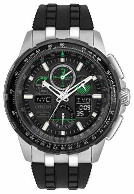 Citizen Mens Skyhawk A.T Radio Controlled Black Rubber Strap JY8051-08E Citizen Mens Skyhawk A.T Radio Controlled Black Rubber Strap JY8051-08E