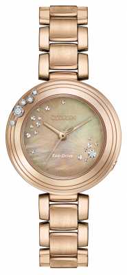 Citizen Womens Eco-Drive Six Diamonds Gold Plated EM0463-51Y Citizen Womens Eco-Drive Six Diamonds Gold Plated EM0463-51Y