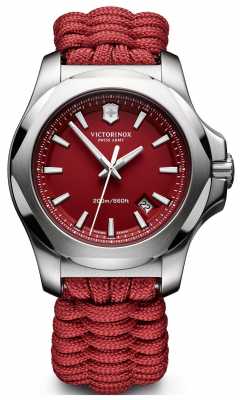 Victorinox Swiss Army Mens I.N.O.X. Naimakka Bracelet, Red Dial 241744 Victorinox Swiss Army Mens I.N.O.X. Naimakka Bracelet, Red Dial 241744
