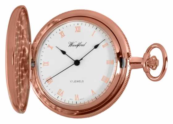 Woodford Full Hunter Rose Gold Pocket Watch 1091 Woodford Full Hunter Rose Gold Pocket Watch 1091