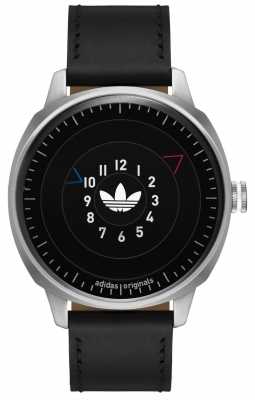 adidas Originals Mens Black Leather Strap Black Dial ADH3126 adidas Originals Mens Black Leather Strap Black Dial ADH3126