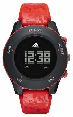 adidas Performance Mens Red Patterned Silicone Strap Digital ADP3259 adidas Performance Mens Red Patterned Silicone Strap Digital ADP3259