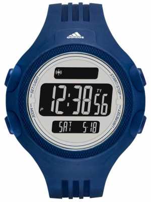 adidas Performance Mens Blue Rubber Strap Digital Dial ADP3266 adidas Performance Mens Blue Rubber Strap Digital Dial ADP3266