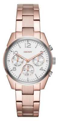 DKNY Womans Rose Gold Plated Metal Strap White Chronograph Dial NY2472 DKNY Womans Rose Gold Plated Metal Strap White Chronograph Dial NY2472