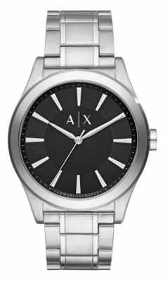 Armani Exchange Mens Stainless Steel Silver Metal Strap Black Dial AX2320 Armani Exchange Mens Stainless Steel Silver Metal Strap Black Dial AX2320