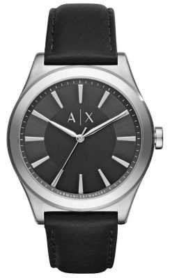 Armani Exchange Mens Black Leather Strap Black Dial Stainless Steel Dial AX2323 Armani Exchange Mens Black Leather Strap Black Dial Stainless Steel Dial AX2323