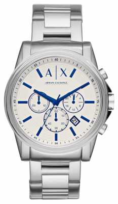 Armani Exchange Mens Stainless Steel Strap Cream Chronograph Dial AX2510 Armani Exchange Mens Stainless Steel Strap Cream Chronograph Dial AX2510