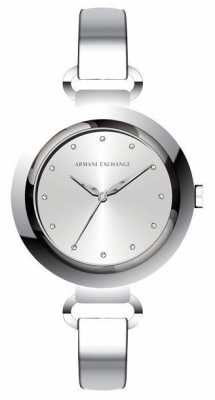 Armani Exchange Womans Stainless Steel Strap Round Silver Dial AX4239 Armani Exchange Womans Stainless Steel Strap Round Silver Dial AX4239