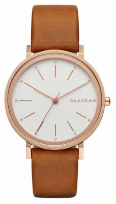 Skagen Womans Tan Leather Strap White Dial SKW2488 Skagen Womans Tan Leather Strap White Dial SKW2488