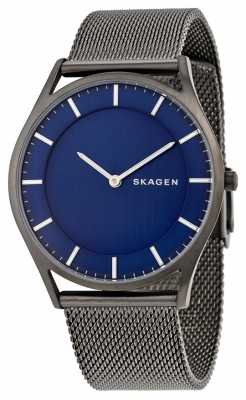 Skagen Mens Stainless Steel Mesh Strap Blue Dial SKW6223 Skagen Mens Stainless Steel Mesh Strap Blue Dial SKW6223