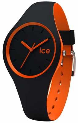 Ice-Watch Small DUO Black Orange Silicone Strap DUO.BKO.S.S Ice-Watch Small DUO Black Orange Silicone Strap DUO.BKO.S.S