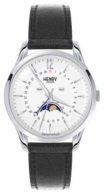 Henry London Edgware Stainless Steel Case Black Leather Strap HL39-LS-0083 Henry London Edgware Stainless Steel Case Black Leather Strap HL39-LS-0083