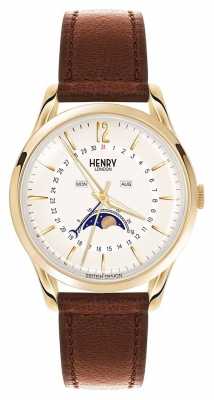 Henry London Westminster Gold Case Brown Leather Strap HL39-LS-0148 Henry London Westminster Gold Case Brown Leather Strap HL39-LS-0148