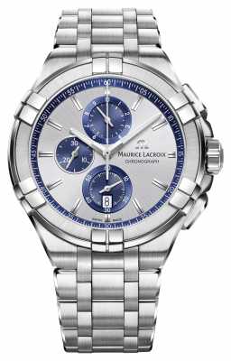 Maurice Lacroix Mens Aikon Stainless Steel Bracelet Silver Dial AI1018-SS002-131-1 Maurice Lacroix Mens Aikon Stainless Steel Bracelet Silver Dial AI1018-SS002-131-1
