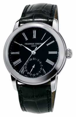 Frederique Constant Mens Classic Manufacture Black Leather Strap Black Dial FC-710MB4H6 Frederique Constant Mens Classic Manufacture Black Leather Strap Black Dial FC-710MB4H6