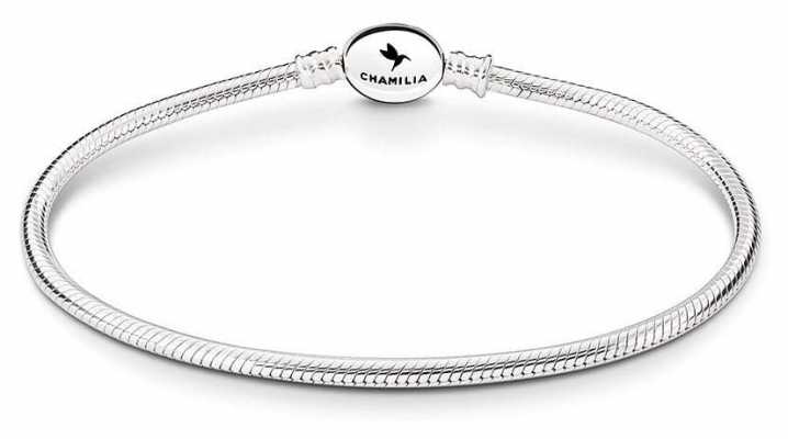 Chamilia Sterling Silver Oval Snap Bracelet 7.5 Inches 1010-0158 Chamilia Sterling Silver Oval Snap Bracelet 7.5 Inches 1010-0158