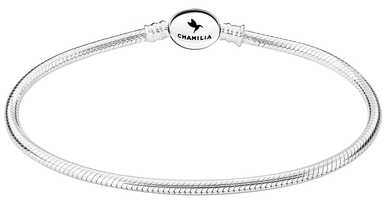Chamilia Sterling Silver Oval Snap Bracelet 7.9 Inches 1010-0165 Chamilia Sterling Silver Oval Snap Bracelet 7.9 Inches 1010-0165