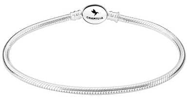 Chamilia Sterling Silver Oval Snap Bracelet 8.7 Inches 1010-0167 Chamilia Sterling Silver Oval Snap Bracelet 8.7 Inches 1010-0167