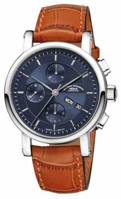 Muhle Glashutte Teutonia II Grossdatum Chronometer Leather Band Night Blue Dial M1-33-76-LB Muhle Glashutte Teutonia II Grossdatum Chronometer Leather Band Night Blue Dial M1-33-76-LB