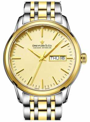 Dreyfuss Men's Dreyfuss Two Tone Gold 1890's Watch DGB00126/03 Dreyfuss Men's Dreyfuss Two Tone Gold 1890's Watch DGB00126/03