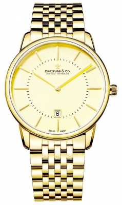 Dreyfuss Mens Gold Bracelet With Date DGB00136/03 Dreyfuss Mens Gold Bracelet With Date DGB00136/03