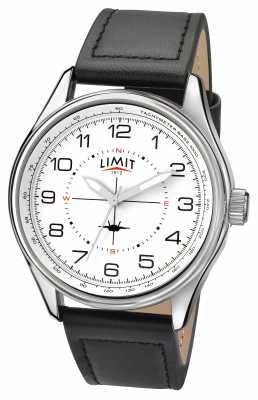 Limit Mens Pilot Black Strap White Dial 5616.01 Limit Mens Pilot Black Strap White Dial 5616.01