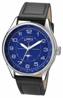 Limit Mens Pilot Black Strap Blue Dial 5618.01 Limit Mens Pilot Black Strap Blue Dial 5618.01