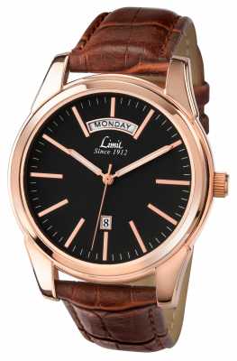 Limit Mens Brown Strap Black Dial 5484.01 Limit Mens Brown Strap Black Dial 5484.01