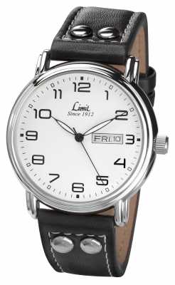 Limit Mens Black Leather Strap White Dial 5489.01 Limit Mens Black Leather Strap White Dial 5489.01