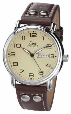 Limit Mens Brown Leather Strap Cream Dial 5490.01 Limit Mens Brown Leather Strap Cream Dial 5490.01