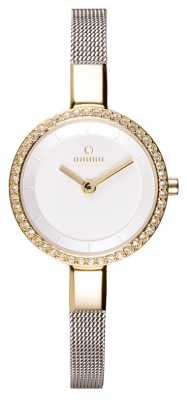 Obaku Womans Gold Case Steel Mesh Strap V129LEGIMC Obaku Womans Gold Case Steel Mesh Strap V129LEGIMC