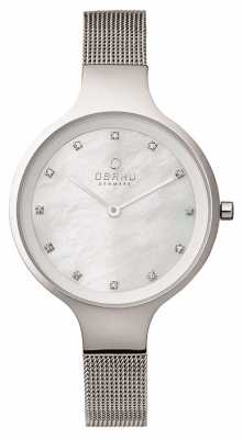 Obaku WOmans Steel Case Steel Mesh Strap White Dial V173LXCIMC Obaku WOmans Steel Case Steel Mesh Strap White Dial V173LXCIMC