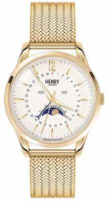 Henry London Mens Moonphase Gold PVD Plated HL39-LM-0160 Henry London Mens Moonphase Gold PVD Plated HL39-LM-0160