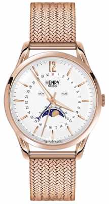Henry London Mens Moonphase Rose Gold PVD Plated HL39-LM-0162 Henry London Mens Moonphase Rose Gold PVD Plated HL39-LM-0162