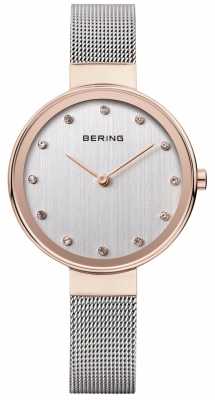 Bering Womens Stainless Steel Mesh Strap Silver Dial 12034-064 Bering Womens Stainless Steel Mesh Strap Silver Dial 12034-064