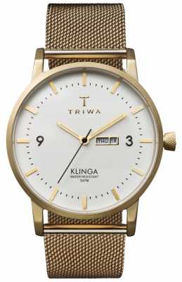 Triwa Unisex Ivory Klinga Gold Mesh Metal Strap KLST103-ME021313 Triwa Unisex Ivory Klinga Gold Mesh Metal Strap KLST103-ME021313