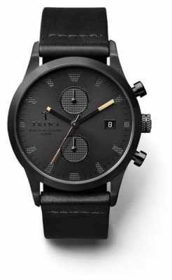 Triwa Mens Black Chronograph Dial Black Leather Strap LCST105-CS010113 Triwa Mens Black Chronograph Dial Black Leather Strap LCST105-CS010113