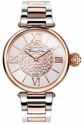 Thomas Sabo Womans Karma Two Tone Strap Silver Dial Stainless Steel WA0257-277-201-38 Thomas Sabo Womans Karma Two Tone Strap Silver Dial Stainless Steel WA0257-277-201-38