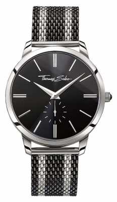 Thomas Sabo Mens Rebel Spirit Two Tone Steel Mesh Strap Black Dial WA0267-280-203-42 Thomas Sabo Mens Rebel Spirit Two Tone Steel Mesh Strap Black Dial WA0267-280-203-42