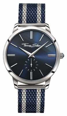 Thomas Sabo Mens Rebel Spirit Two Tone Steel Mesh Strap Blue Dial WA0268-281-209-42 Thomas Sabo Mens Rebel Spirit Two Tone Steel Mesh Strap Blue Dial WA0268-281-209-42