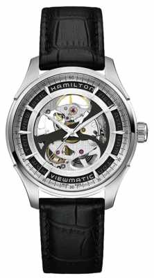 Hamilton Mens Viewmatic Skeleton Stainless Steel Dial Black Strap H42555751 Hamilton Mens Viewmatic Skeleton Stainless Steel Dial Black Strap H42555751