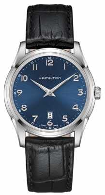 Hamilton Mens Jazzmaster Thinline Blue Dial Black Leather Strap H38511743 Hamilton Mens Jazzmaster Thinline Blue Dial Black Leather Strap H38511743
