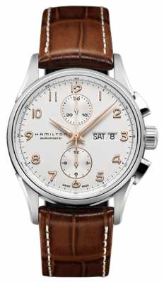 Hamilton Mens Jazzmaster Maestro White Chronograph Dial Leather Strap H32576515 Hamilton Mens Jazzmaster Maestro White Chronograph Dial Leather Strap H32576515