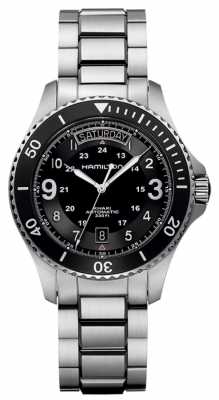 Hamilton Mens Khaki Scuba Auto Black Dial Steel Strap H64515133 Hamilton Mens Khaki Scuba Auto Black Dial Steel Strap H64515133